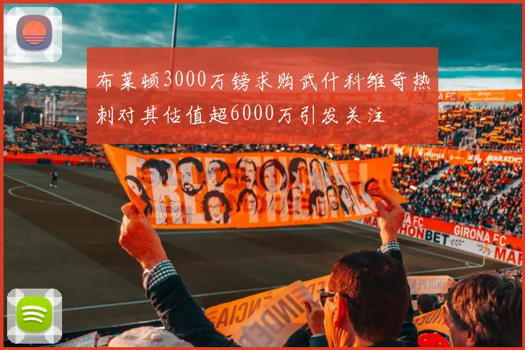 布莱顿3000万镑求购武什科维奇热刺对其估值超6000万引发关注